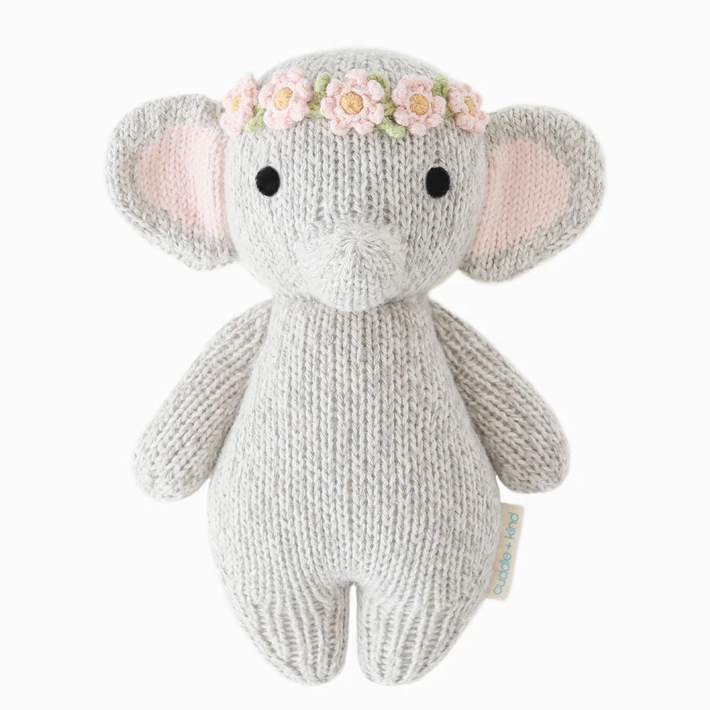Baby Elephant (blush Floral) - Cuddleandkind 1 Baby Elephant (blush Floral) - Cuddleandkind