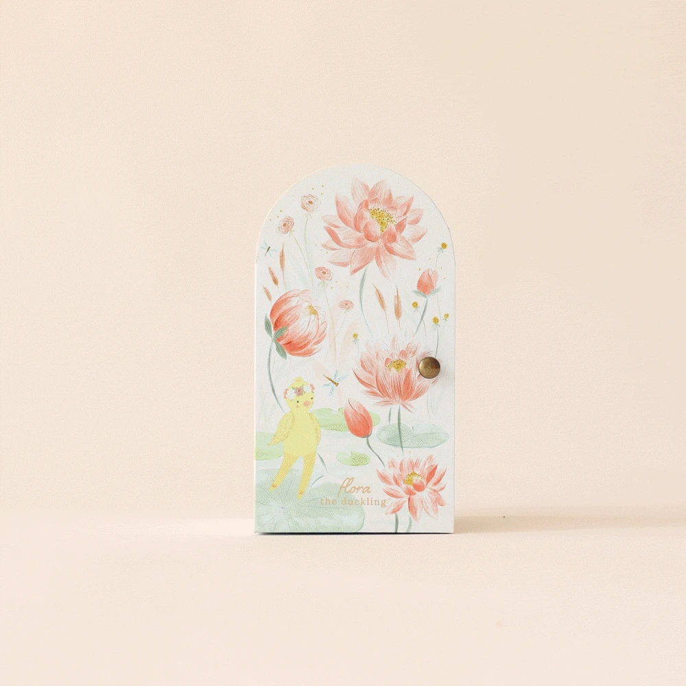 Tiny Flora The Duckling (mauve) - Cuddleandkind 2 Tiny Flora The Duckling (mauve) - Cuddleandkind - Image 2