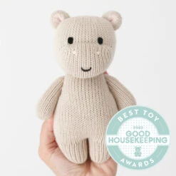 Baby Hippo (pebble) - Cuddleandkind -Cuddle Kind 04 Baby hippo pebble