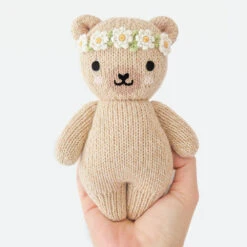 Baby Honey Bear (ivory Floral) - Cuddleandkind -Cuddle Kind 04 Baby honey bear ivory floral