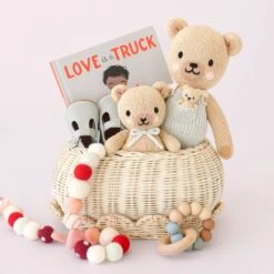 Baby Honey Bear (robin’s Egg Blue) - Cuddleandkind -Cuddle Kind 04 Babyhoneybear bluebow