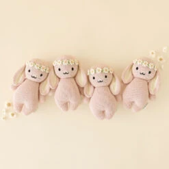 Baby Bunny (rose With Ivory Floral) - Cuddleandkind -Cuddle Kind 05 Baby bunny rose with ivory floral