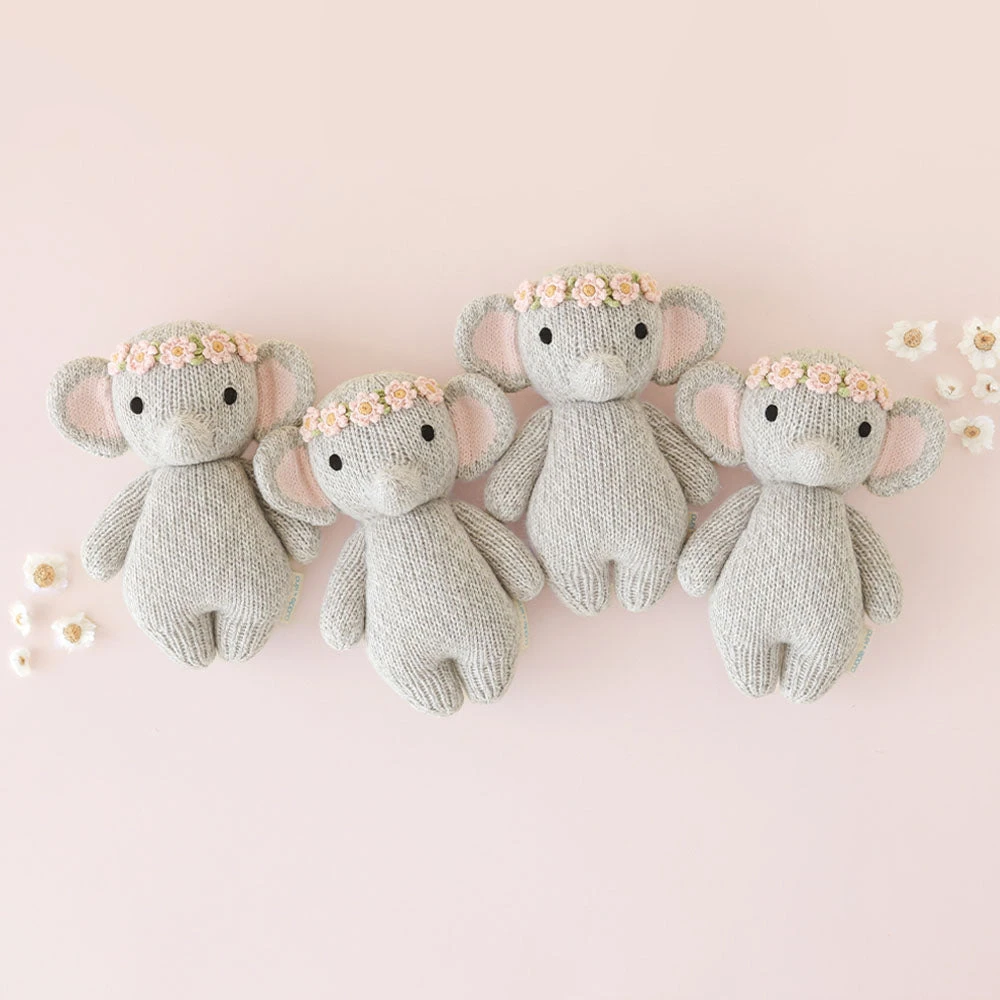 Baby Elephant (blush Floral) - Cuddleandkind 4 Baby Elephant (blush Floral) - Cuddleandkind - Image 4