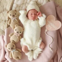 Baby Honey Bear (lavender Bow) - Cuddleandkind -Cuddle Kind 05 Babyhoneybear purplebow