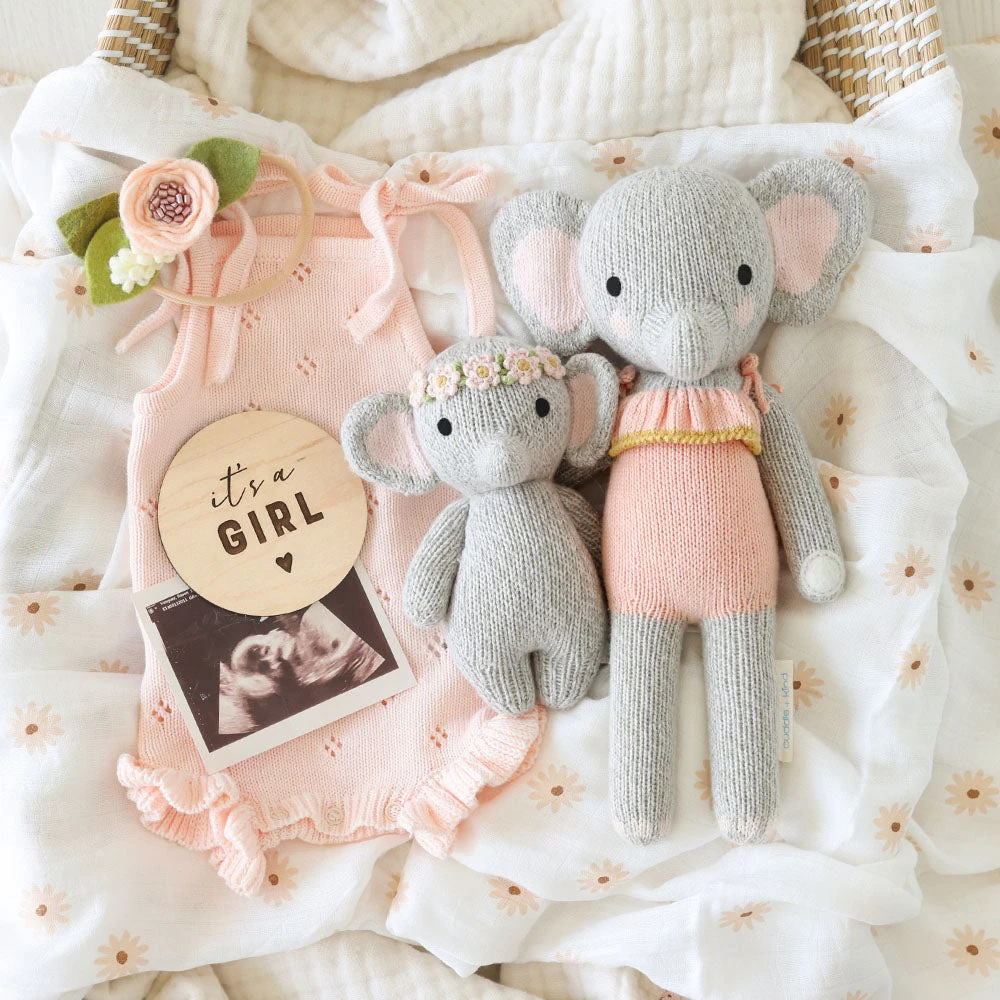 Baby Elephant (blush Floral) - Cuddleandkind 5 Baby Elephant (blush Floral) - Cuddleandkind - Image 5