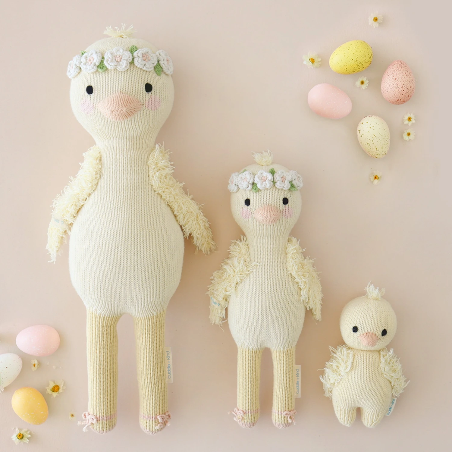 Flora The Duckling (ivory) - Cuddleandkind 5 Flora The Duckling (ivory) - Cuddleandkind - Image 5