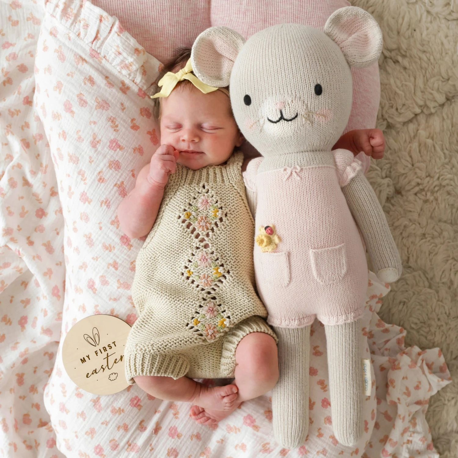 Beatrice The Mouse (blush) - Cuddleandkind 7 Beatrice The Mouse (blush) - Cuddleandkind - Image 7