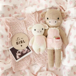 Ava The Cow (powder Pink) - Cuddleandkind -Cuddle Kind 08B Ava powder pink
