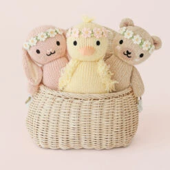 Baby Bunny (rose With Ivory Floral) - Cuddleandkind -Cuddle Kind 08 Baby bunny rose with blush floral