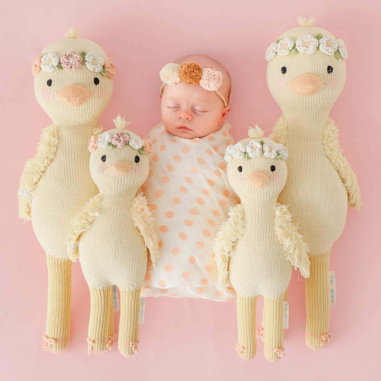 Flora The Duckling (ivory) - Cuddleandkind 7 Flora The Duckling (ivory) - Cuddleandkind - Image 7