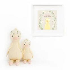 Flora The Duckling (mauve) - Cuddleandkind -Cuddle Kind 09 FloraMauve