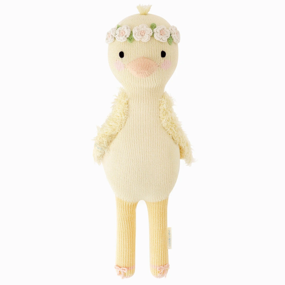 Flora The Duckling (ivory) - Cuddleandkind 1 Flora The Duckling (ivory) - Cuddleandkind
